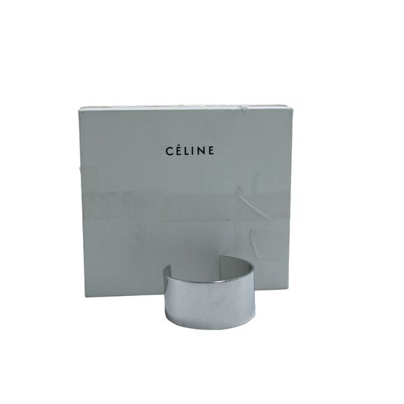 Céline Open-Cuff Bracelet in Silver Metal - Picture 4 of 4